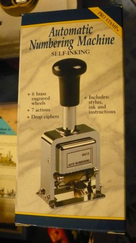 W. T. Rogers Automatic Numbering Machine stamp in box used &amp; instruction type #2