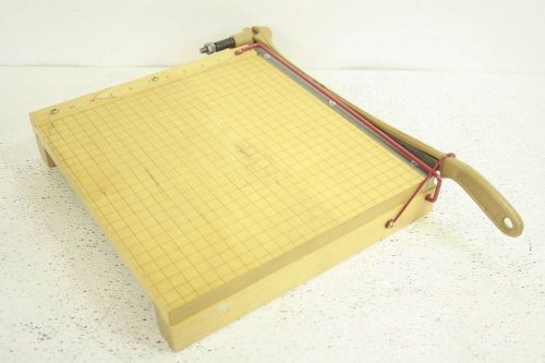 #2671 - INGENTO 12&#034; #1132 GUILLOTINE PAPER CUTTER TRIMMER HARDWOOD CAST IRON