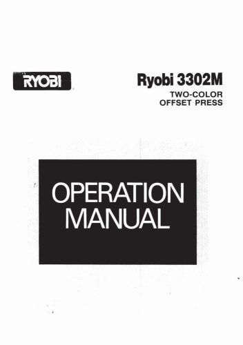 RYOBI 3302M OPERATOR MANUAL (069)