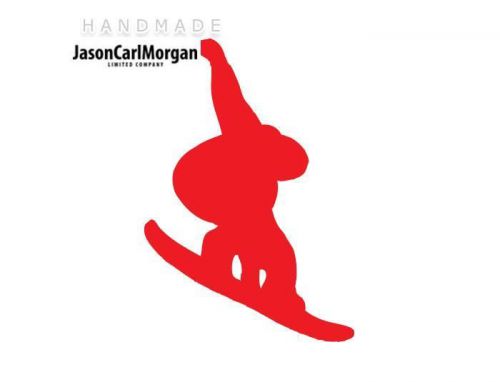 JCM® Iron On Applique Decal, Snowboarding Red
