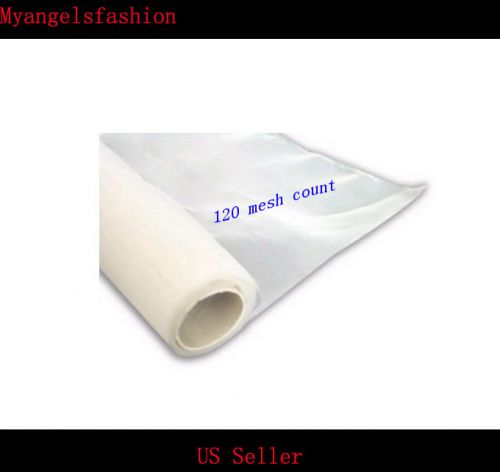 New Silk Screen Printing Screen Mesh Fabric White 120 Mesh 2 yards 50&#034; width