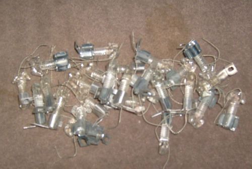 Neon Glass Tube Supports With Tie Wire USED but CLEAN 25 pc