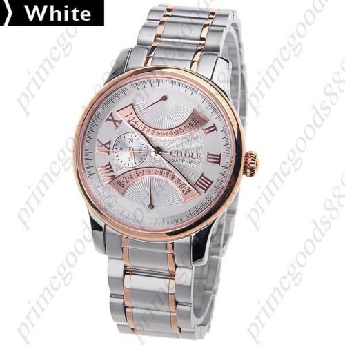 Sapphire crystal glass stainless steel quartz wrist silver gold golden white for sale