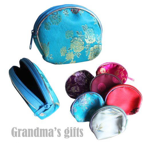6pcs 3.5x3&#034; Colorful Brocade Pouch Purses Jewelry Coins Gift Bag
