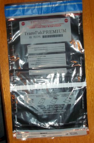 TRANSOURCE TRANSPAK PREMIUM SECURITY BAG Tamper-Evident Deposit/Cash 400 Bags