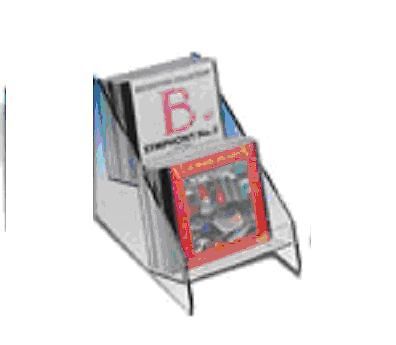 Cd cassette display counter rack acrylic 2 tier dvd   last 3 left! discontinued! for sale