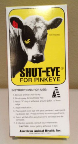 Shut-eye calf size eye patches 8 ct cow pinkeye treatment for sale
