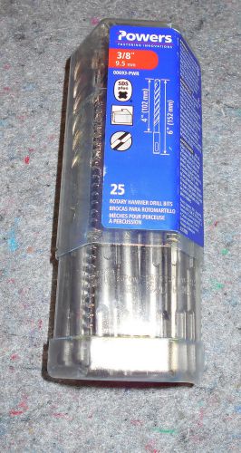 New Pack of 25 Powers 3/8x6&#034; SDS Plus Rotary Hammer Drill Bits 00693-PWR