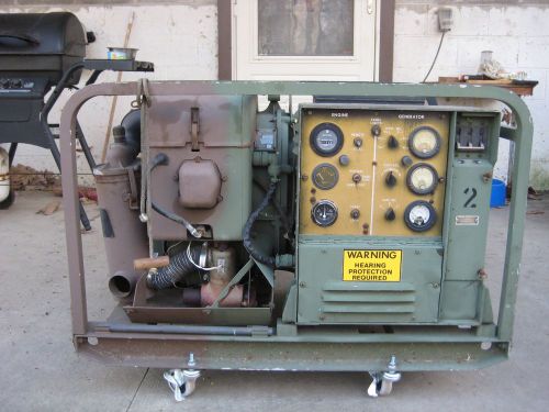 Military generator, gasoline, air-cooled, 5kw, low hours for sale