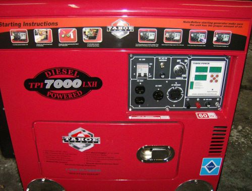 Tahoe tpi 7000 lxh diesal generator for sale
