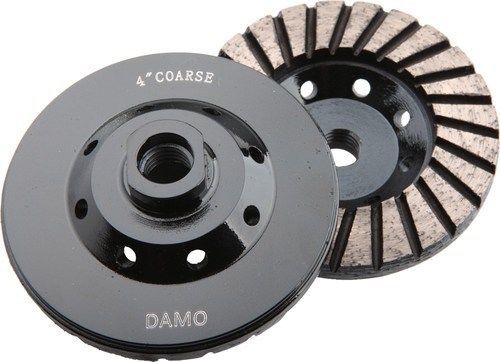 4-inch diamond turbo grinding cup wheel coarse grit for concrete / granite fl... for sale