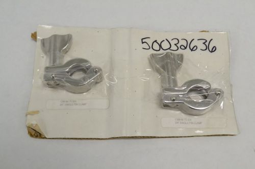 LOT 2 PARKER 13MHM-75-304 SS 3/4IN STAINLESS SANITARY PIPE FITTING CLAMP B248660