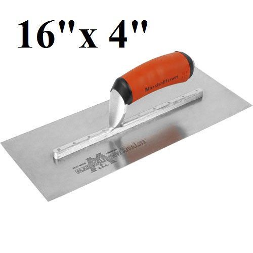 New 16&#034; x 4&#034; marshalltown finish trowel mxs66bd curved durasoft handle new!!!!! for sale