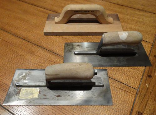 Masonry Tools , 3 Concrete Trowels, floats