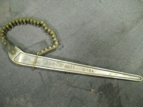 GRIP IT / KLIEN CORP. C-24 ADJUSTABLE CHAIN TYPE PIPE WRENCH EXCELLENT
