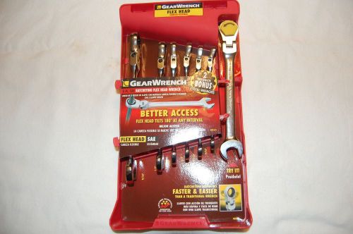GearWrench 7 Pc. SAE Flex Head Ratchet Wrench Set 5/16&#034; to 5/8&#034;