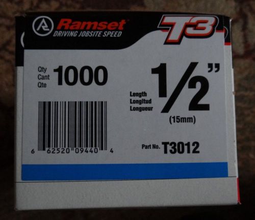 Ramset Red Head T3012 1/2&#034; Steel Pin with T3 Fuel Cell T3MAG gas tool pins