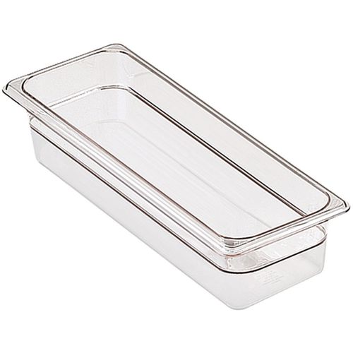 Cambro 1/2 gn long food pan, 4&#034; deep, 6pk clear 24lpcw-135 for sale