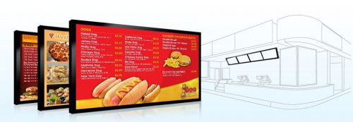 Digital menu boards, fast food, pizza shop menu signs for sale