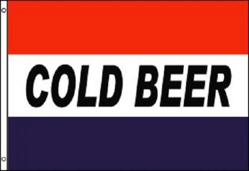 COLD BEER Flag Bar Advertising Banner Party Pennant Store Sign 3x5