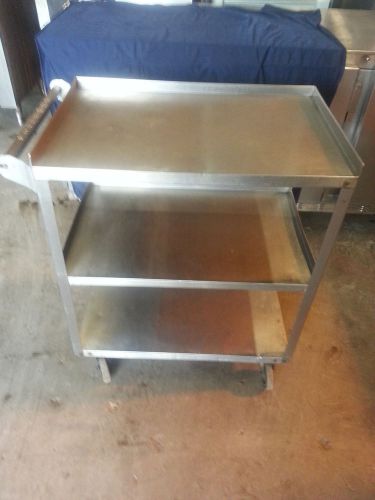 Service Cart with Rubber Casters - 3 Shelf Tray