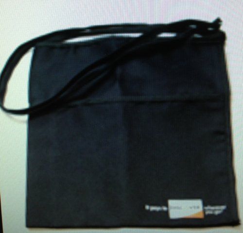 NEW 2 WAIST APRON WITH 3 POCKETS COTTON POLY COMMERCIAL RESTAURANT - BLACK WITH