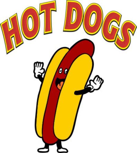 Hot Dog Concession Decal 12&#034; Restaurant Food Menu
