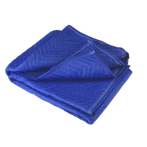 80&#034;x72&#034; mover&#039;s blanket blue poly cotton padded quilted furniture moving for sale