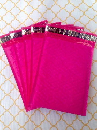20 6x9 Hot Pink Padded Bubble Mailers - Colored Self Adhesive Bubble Mailers