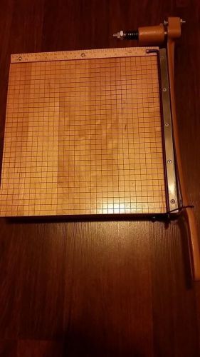 Gbc ingento 16&#034; x 16&#034; wooden paper trimmer cutter for sale