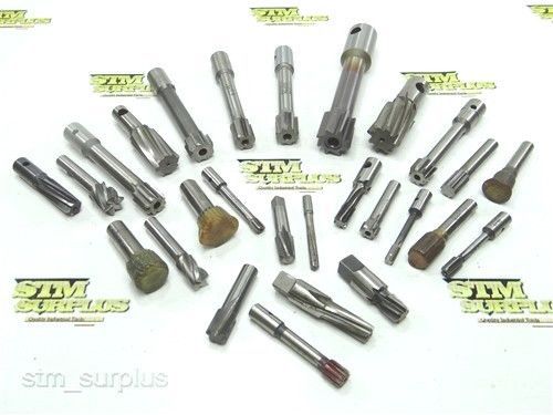 ASSORTED LOT OF 27 HSS QUICK CHANGE REAMERS 7/32&#034; TO 1&#034; PROTOCUTTERS RBC