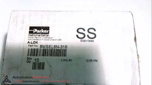 PARKER 8MSEL6N-316 -QTY OF 10- PIPE FITTING, NEW