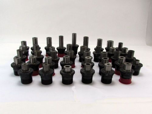 Lot of (39) air-feed drill bushings 23000 series, 1 1/4-12 unf l.h. thread for sale