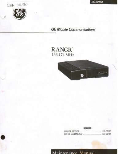 GE Manual #LBI- 38180 Rangr 136-174 MHz