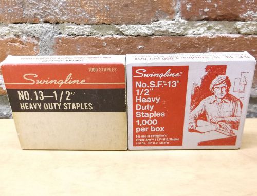 2 Partial Boxes Vintage Swingline 1000 Heavy Duty Staples SF- 13 1/2&#034;