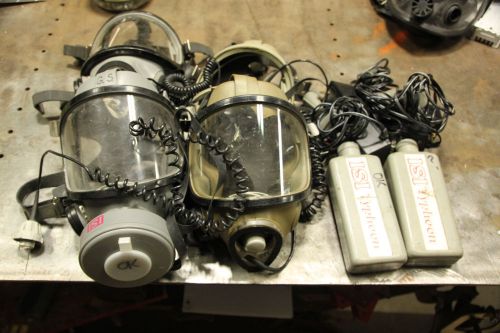 1-LOT OF ISI Typhon Respirators, Battery Packs, Chargers, FULL FACE TYPE, SCBA