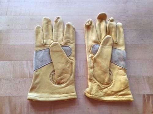 New 100% Cowhide Quality Multi-Purpose Wells Lamont Leather Gloves Medium Yellow