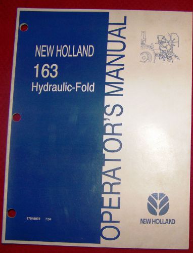 New Holland Operators manual 163 Hydraulic Fold Tedder