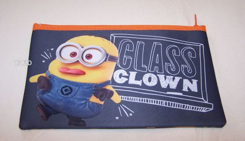 Despicable Me Minions Grey Class Clown Printed Neoprene Zip Up Pencil Case New