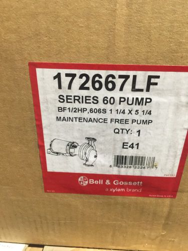 Bell gossett 172667lf series 60 1/2 hp cast iron centrifugal pump for sale