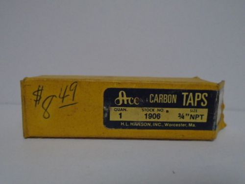 HL Hanson Ace Carbon Taps 3/4&#034; NPT #1906  Vintage In Original Box