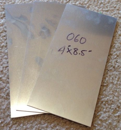 3 pieces of aluminum sheet metal 4&#034; x 8-1/2&#034; .060&#034; thick (15 gauge)crafts/repair for sale
