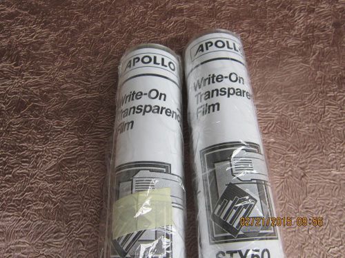 2 PACKS Of APPOLLO  WRITE ON Transparency film For Overhead Projector&#039;s- STY 50