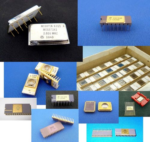 10x COLLECTORS LOT CERAMIC GOLD IC Soviet MOTOROLA ATMEL NSC Integrated Circuits