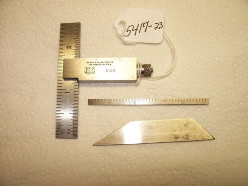 Brown &amp; Sharpe No. 554 Machinist Inspection 2-1/2&#034; Square &amp; Accessories, USA