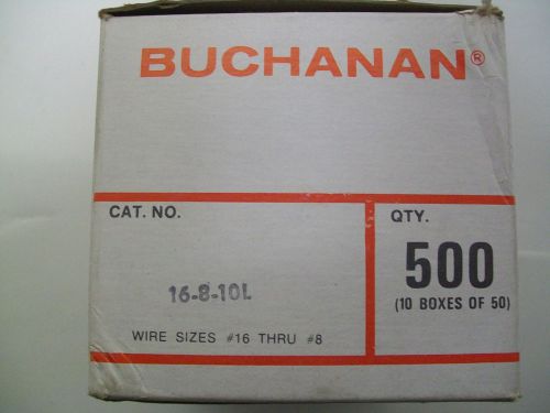 (500) buchanan copper 16-8-10l fork termend lug crimps wire size #16 - #8 for sale