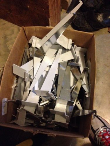 Box of  Slat wall Chrome and White for 10 inch Shelving
