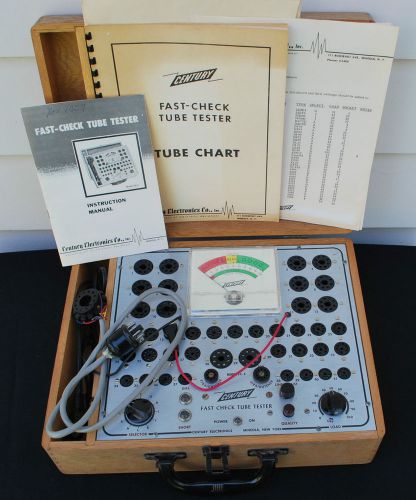 Vtg 1959 century fast check tube tester  fc- 2 original owner complete working for sale