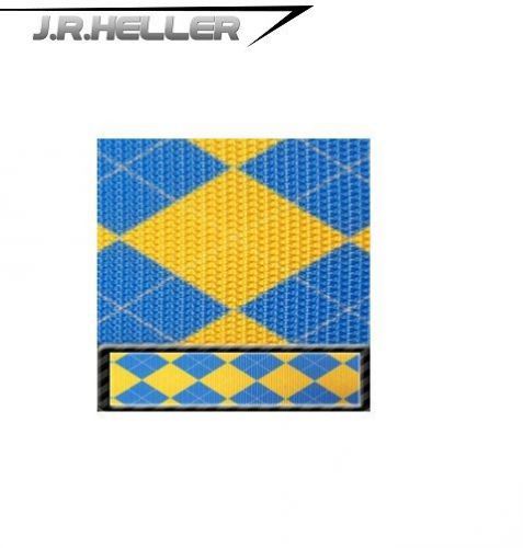 1&#039;&#039; polyester webbing (multiple patterns) usa made! - arg blu &amp; yell  - 1 yard for sale