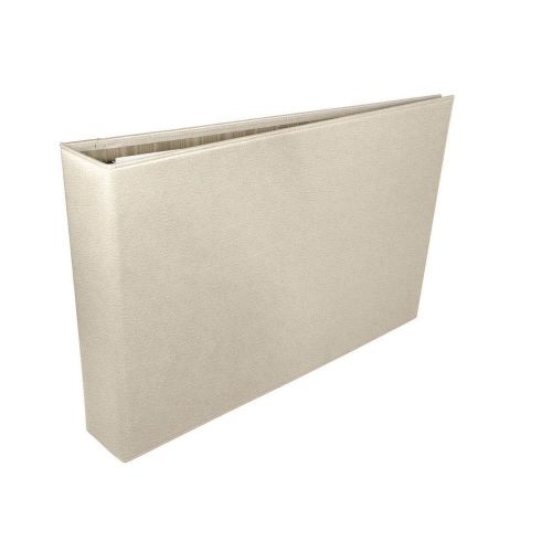 LUCRIN - A3 landscape binder - Granulated Cow Leather - Light taupe